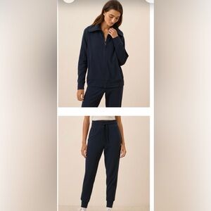 Like New Pact CloudKnit Jacket and Joggers SET in Navy, Size S
